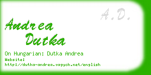 andrea dutka business card